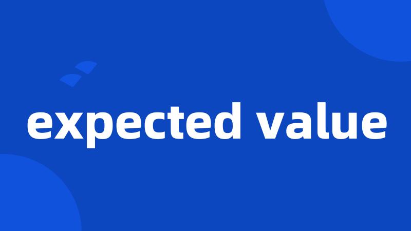 expected value