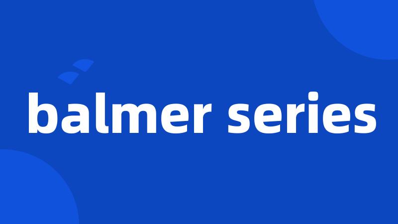 balmer series