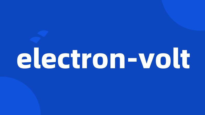 electron-volt