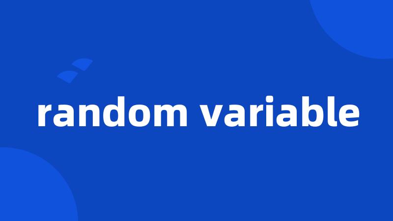 random variable