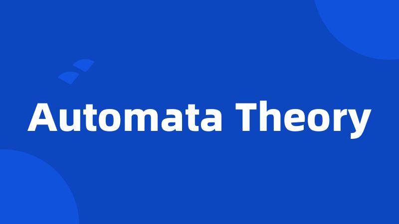 Automata Theory