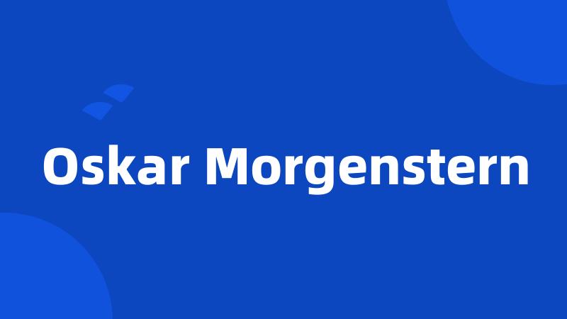 Oskar Morgenstern