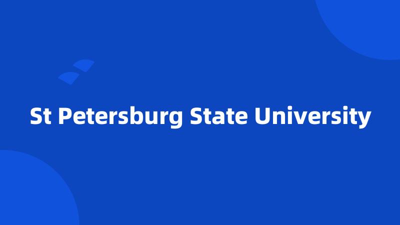 St Petersburg State University