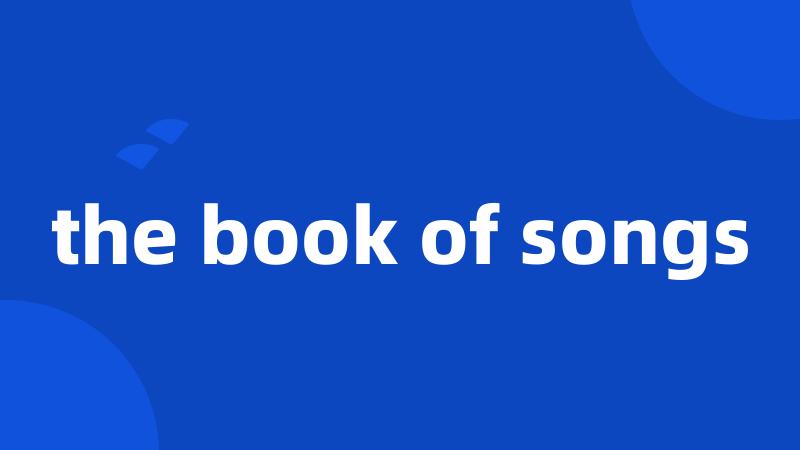 the book of songs