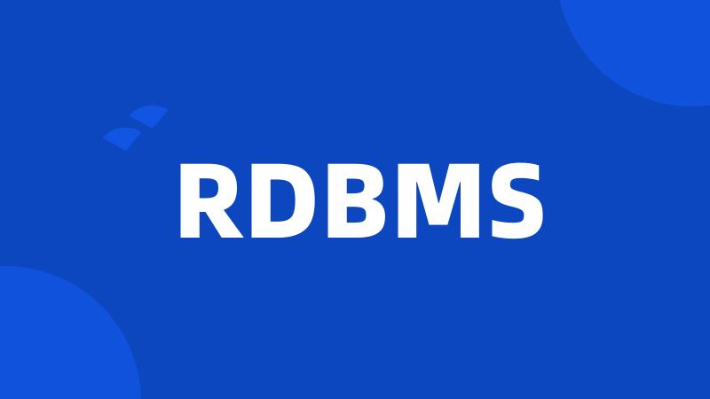 RDBMS