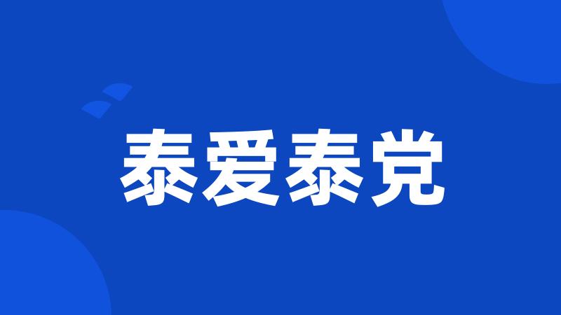 泰爱泰党