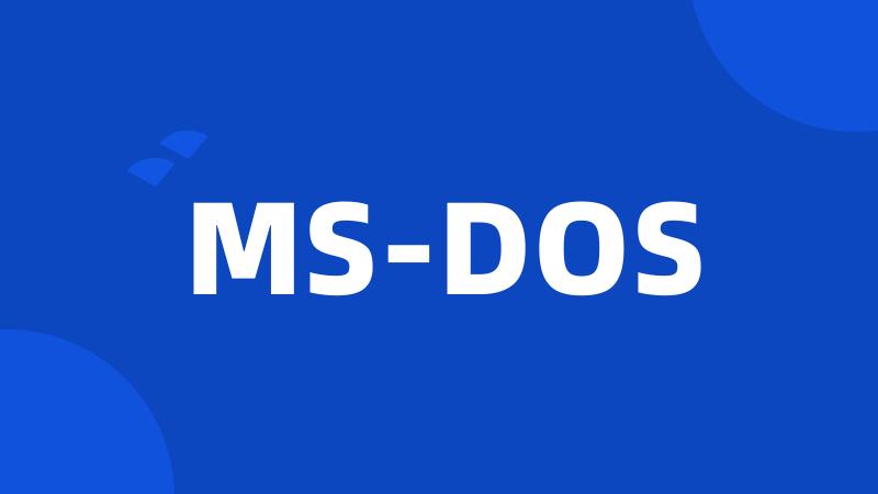 MS-DOS