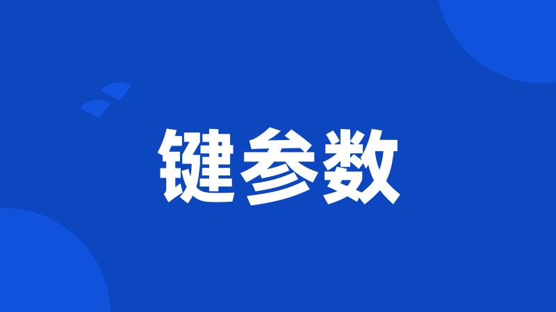 键参数