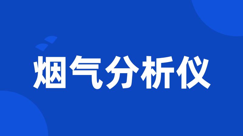 烟气分析仪