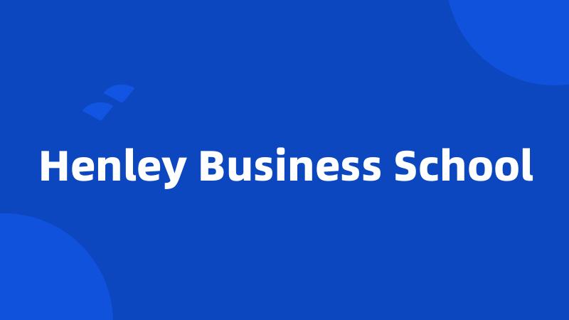 Henley Business School