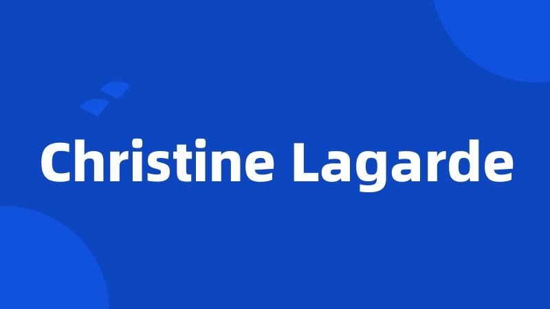 Christine Lagarde