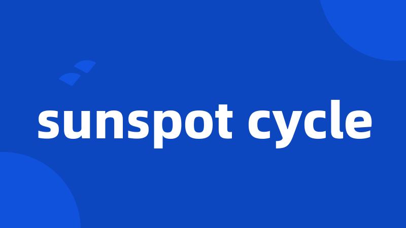 sunspot cycle