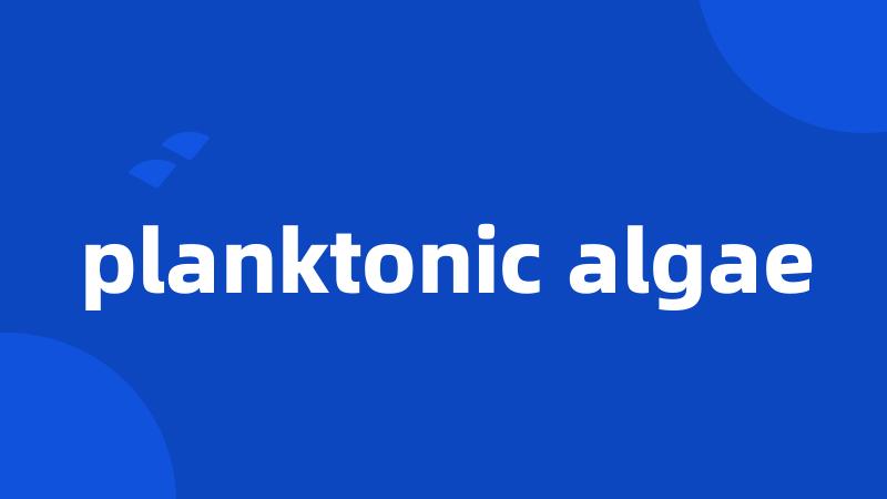 planktonic algae