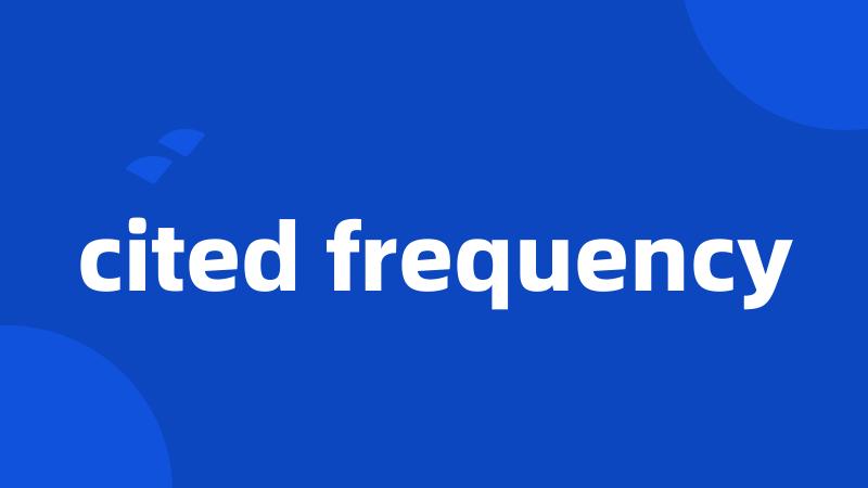 cited frequency