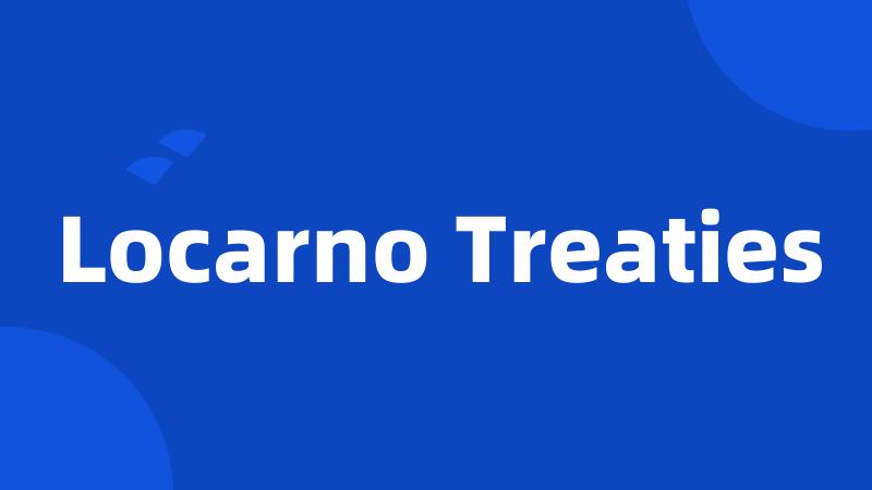 Locarno Treaties