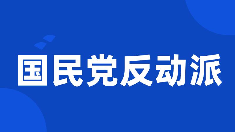 国民党反动派