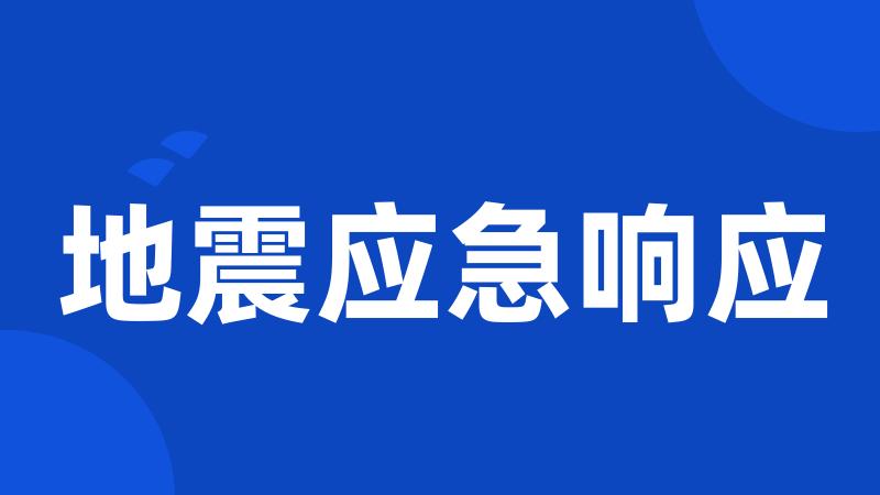 地震应急响应