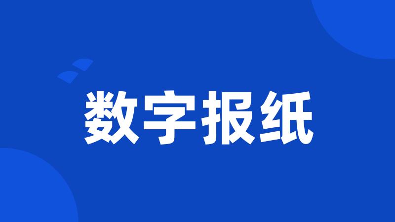 数字报纸