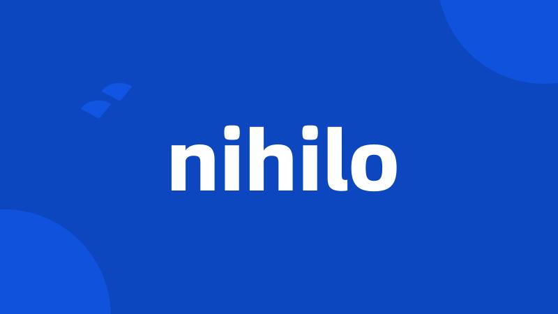 nihilo