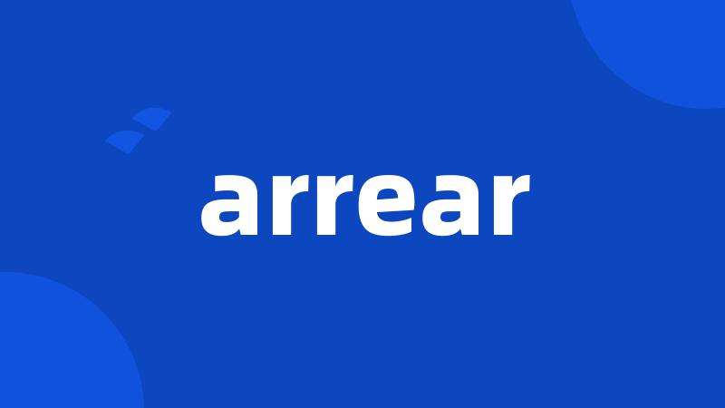 arrear