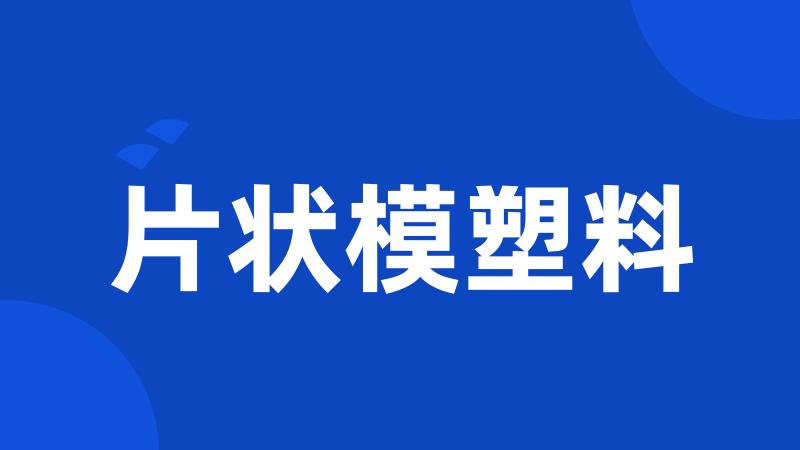 片状模塑料