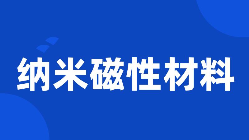 纳米磁性材料