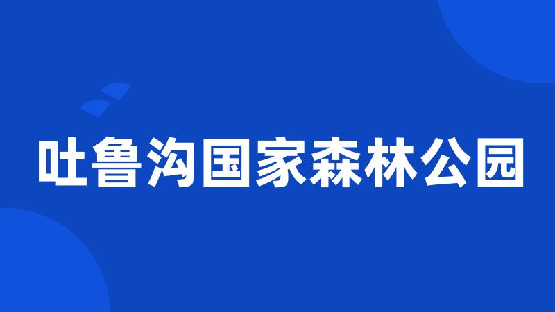 吐鲁沟国家森林公园