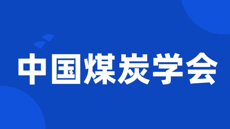 中国煤炭学会