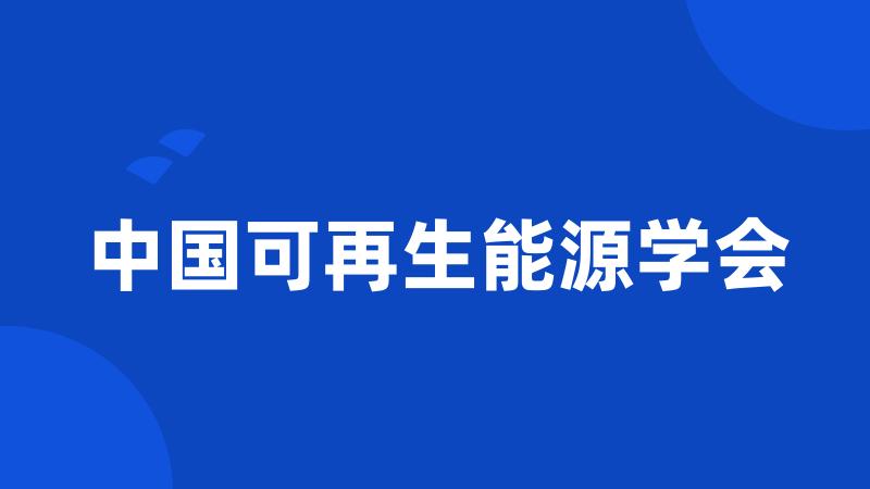 中国可再生能源学会