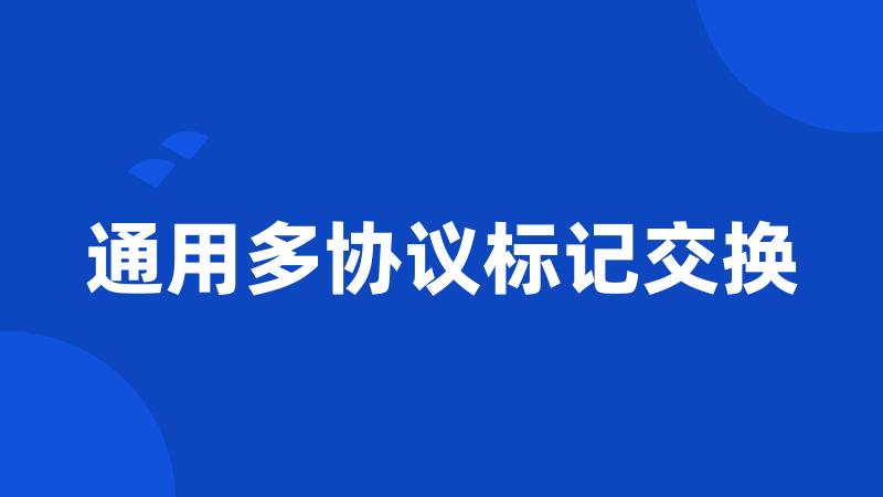 通用多协议标记交换