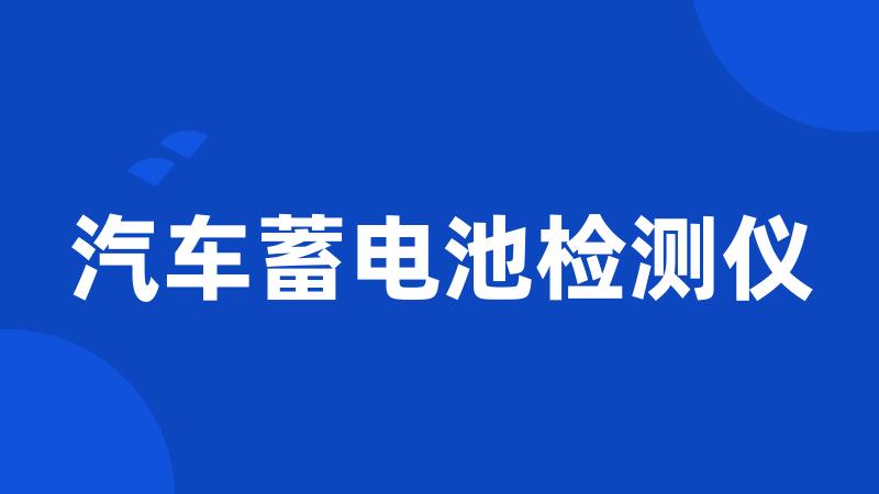 汽车蓄电池检测仪