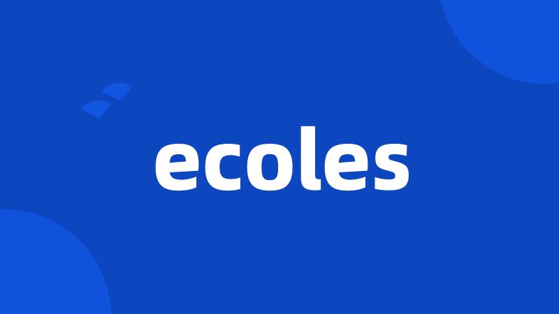 ecoles