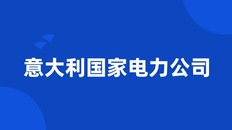 意大利国家电力公司