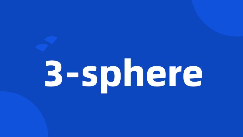 3-sphere