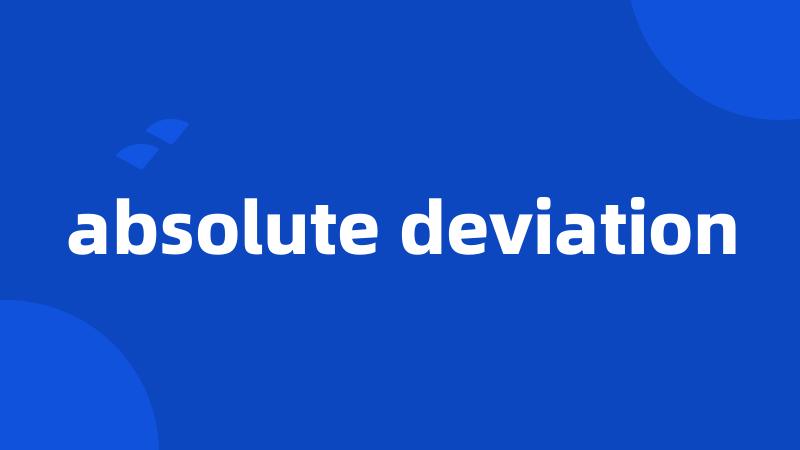 absolute deviation