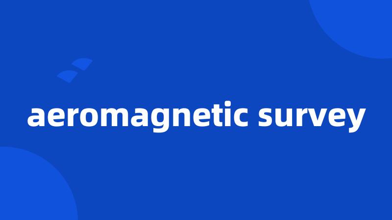 aeromagnetic survey