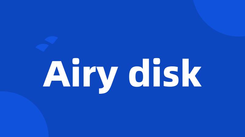 Airy disk