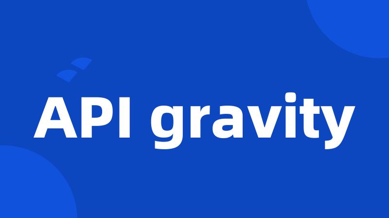 API gravity