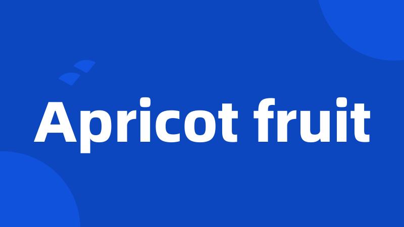 Apricot fruit