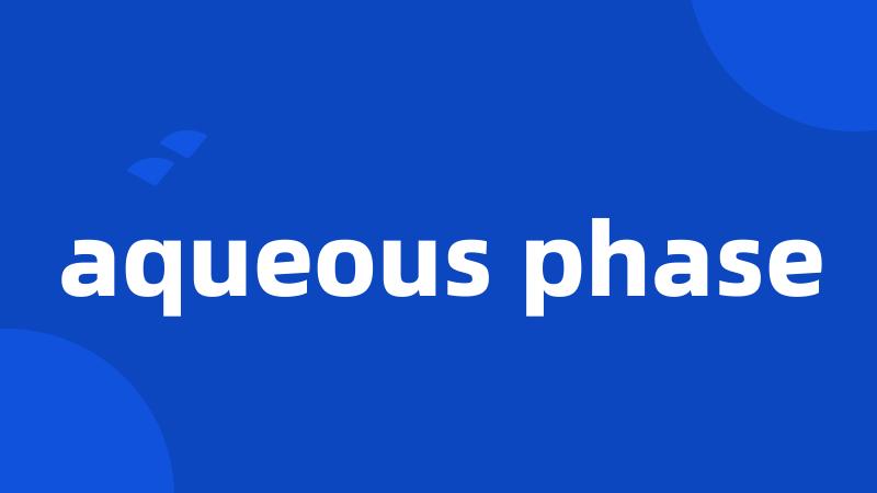 aqueous phase