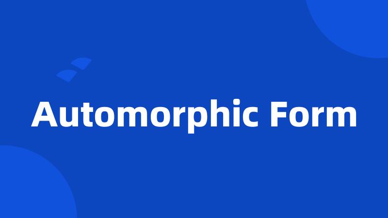 Automorphic Form