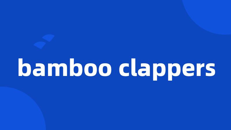 bamboo clappers