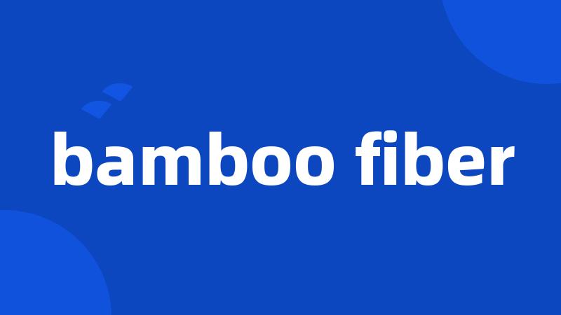 bamboo fiber