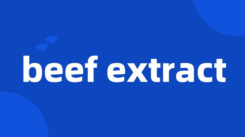 beef extract