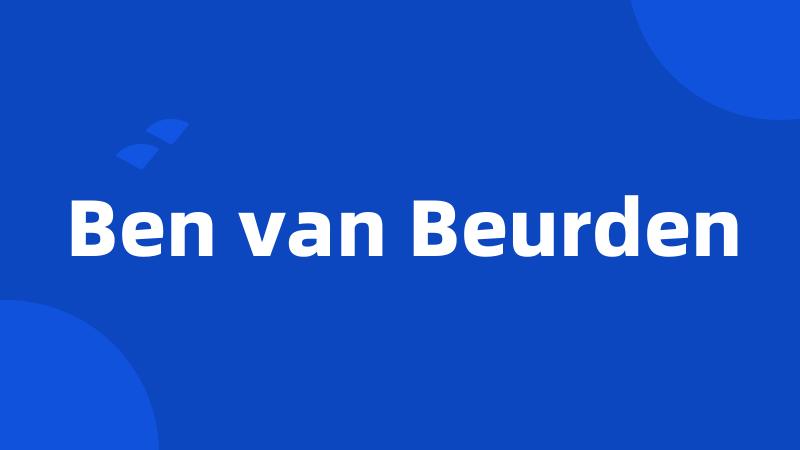 Ben van Beurden