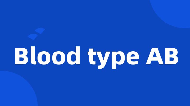 Blood type AB