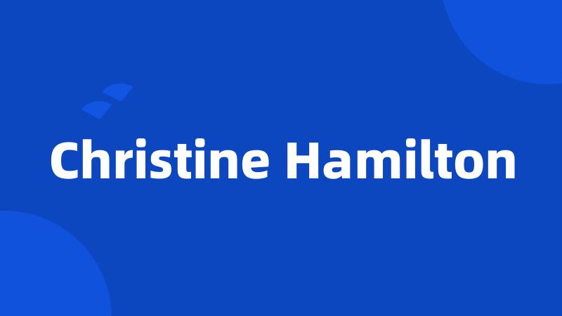 Christine Hamilton