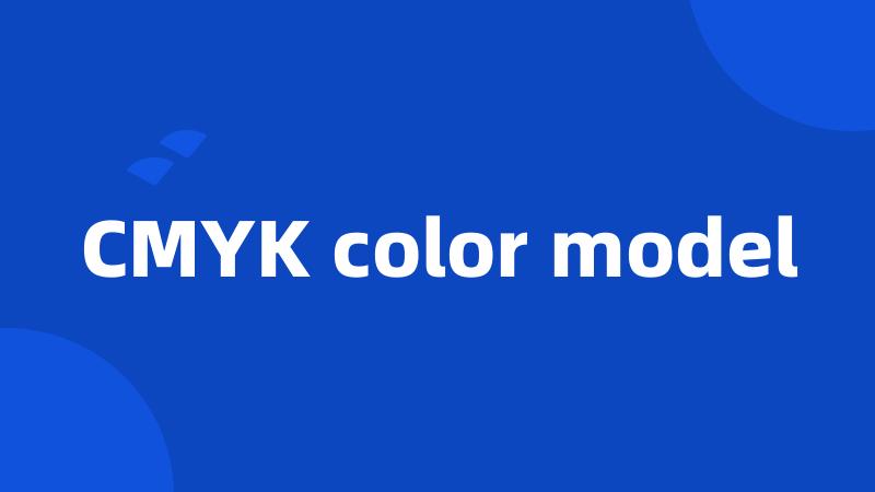 CMYK color model