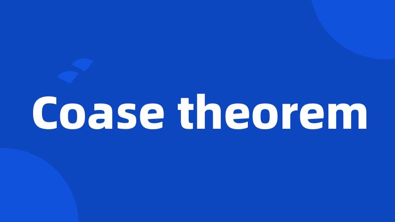 Coase theorem