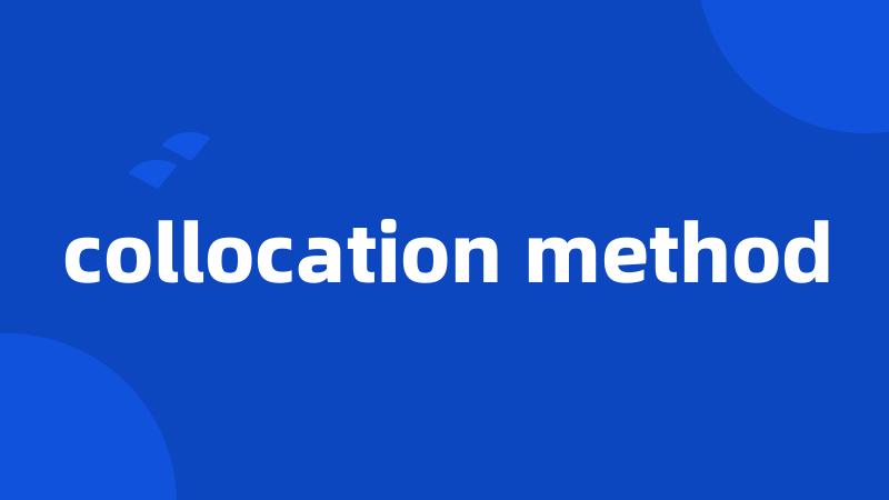 collocation method